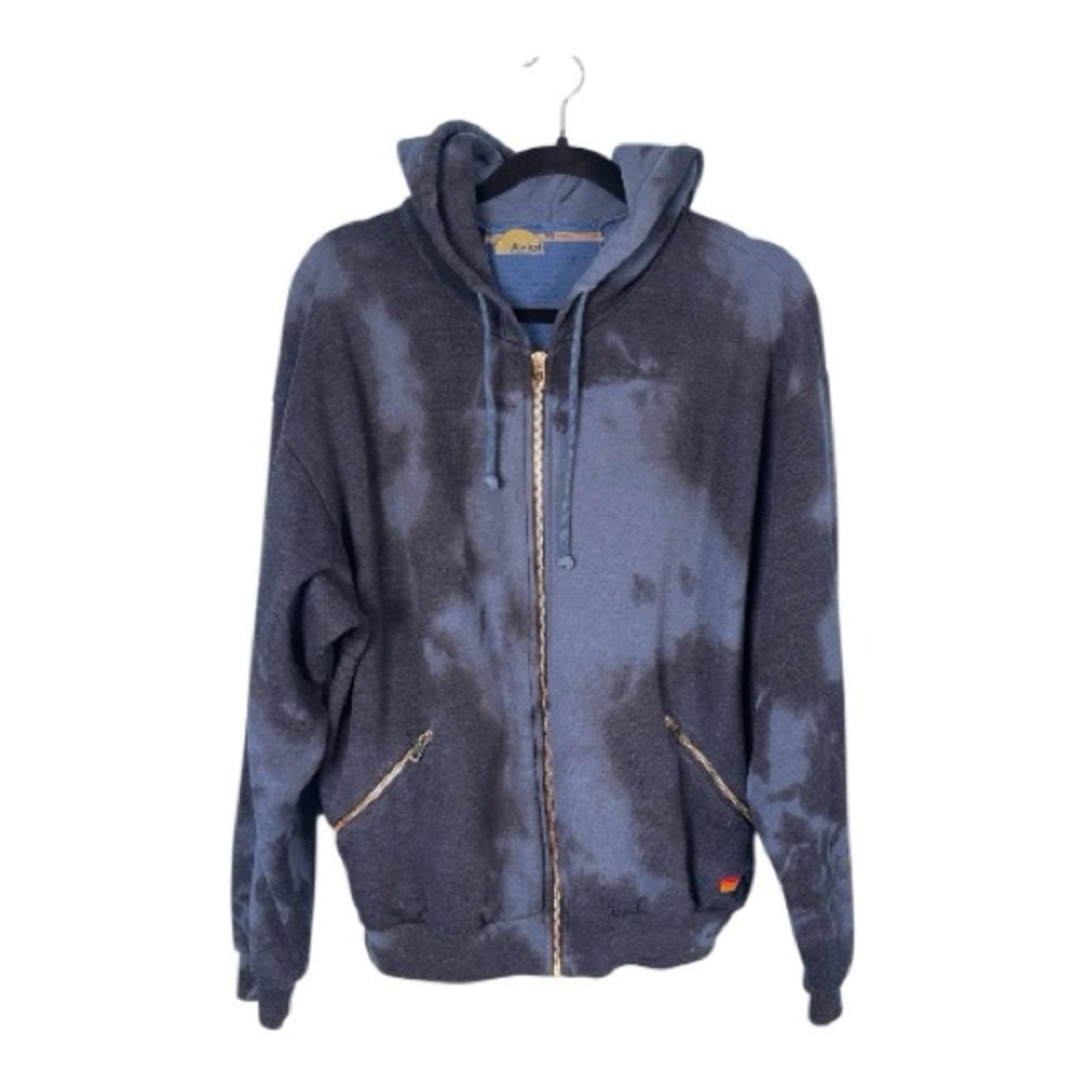 AVIATOR NATION🌈 VINTAGE TIE DYE FULL ZIP HOODIE JACKET SIZE MEDIUM